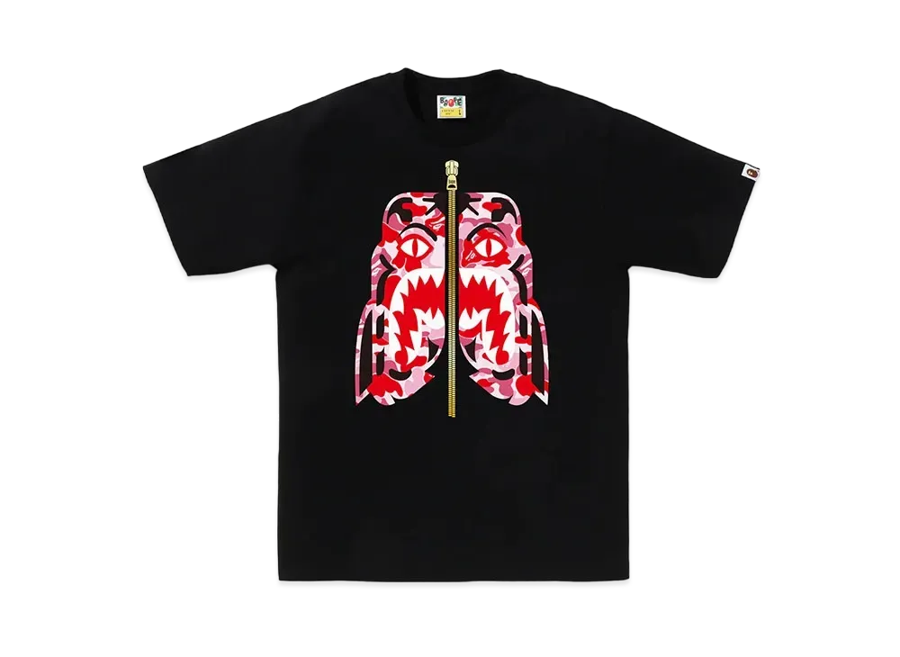 A BATHING APE ABC Camo Tiger Tee "Black/Pink"