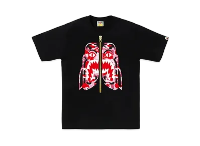 A BATHING APE ABC Camo Tiger Tee "Black/Pink"