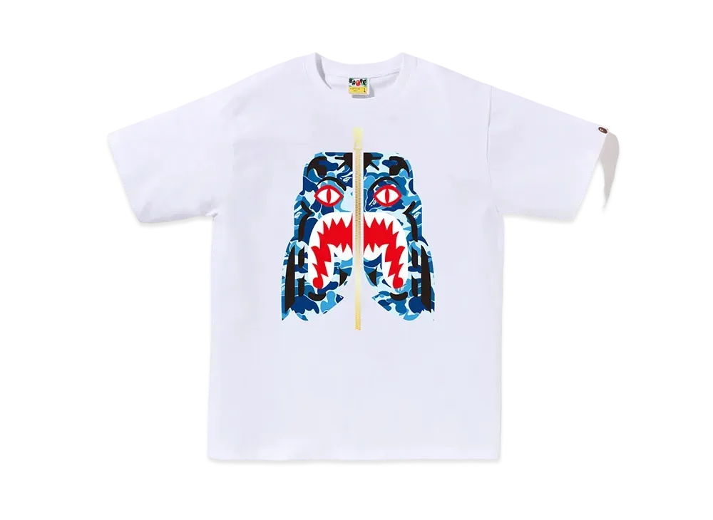 A BATHING APE ABC Camo Tiger Tee "White/Blue"