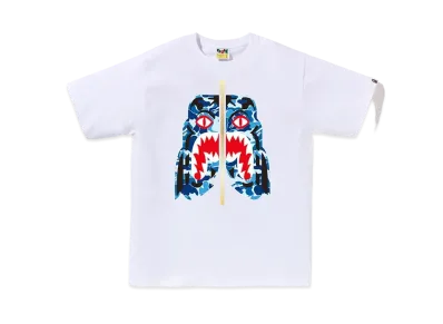 A BATHING APE ABC Camo Tiger Tee "White/Blue"