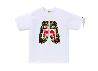 A BATHING APE ABC Camo Tiger Tee "White/Green"