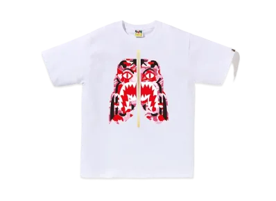 A BATHING APE ABC Camo Tiger Tee "White/Pink"