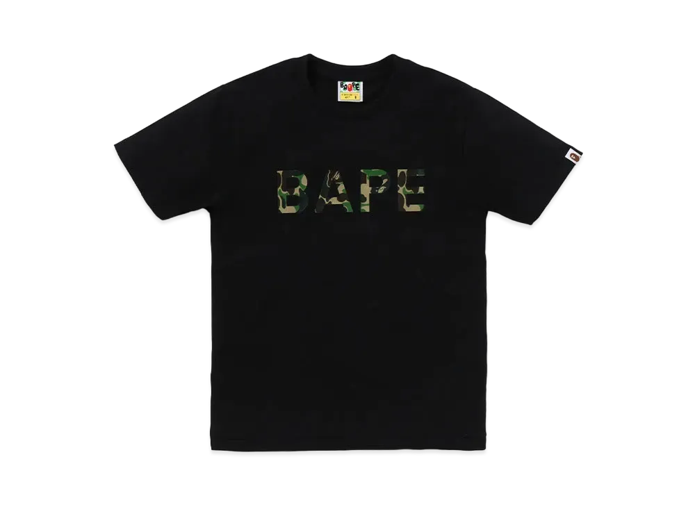A BATHING APE ABC Camo Glitter Bape Tee "Black/Green"