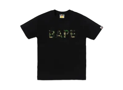 A BATHING APE ABC Camo Glitter Bape Tee "Black/Green"