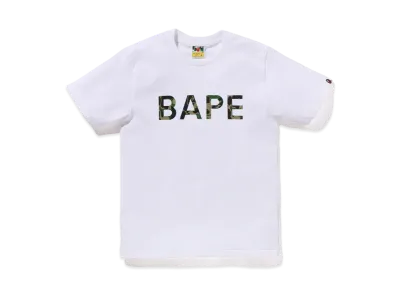 A BATHING APE ABC Camo Glitter Bape Tee "White/Green"