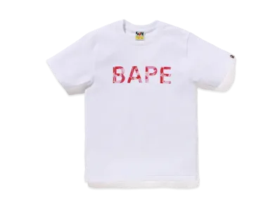 A BATHING APE ABC Camo Glitter Bape Tee "White/Pink"