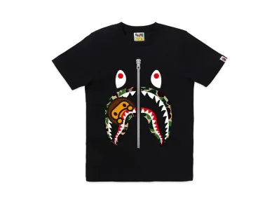 A BATHING APE ABC Camo Milo Shark Tee "Black/Green"