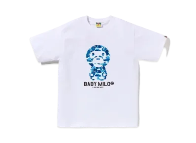 A BATHING APE ABC Camo Baby Milo Tee "White/Blue"