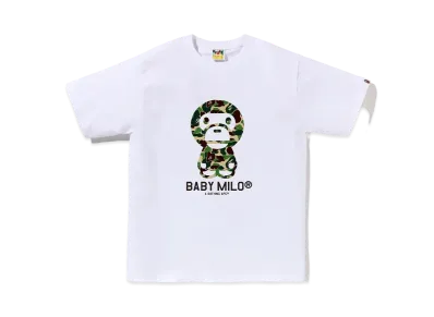 A BATHING APE ABC Camo Baby Milo Tee "White/Green"