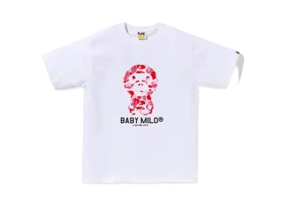 A BATHING APE ABC Camo Baby Milo Tee "White/Pink"