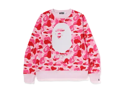 A BATHING APE ABC Camo By Bathing Ape Crewneck Sweat "Pink"