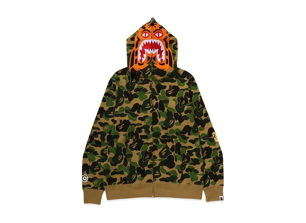 A BATHING APE ABC Camo Tiger Full Zip Hoodie "Green"