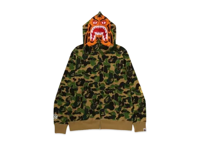 A BATHING APE ABC Camo Tiger Full Zip Hoodie "Green"