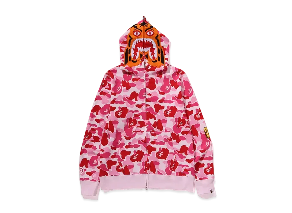 アベイシングエイプ ABC カモ タイガー フルジップ フーディー "ピンク"