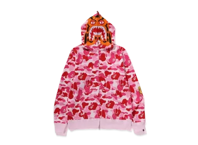 A BATHING APE ABC Camo Tiger Full Zip Hoodie "Pink"