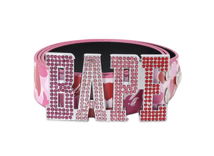 A BATHING APE ABC Camo Bape Leather Belt A BATHING APE ABC Camo Bape Leather Belt