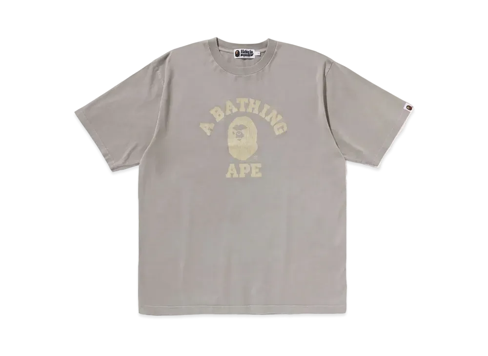 A BATHING APE Overdye College Relaxed Fit Tee "Ivory"
