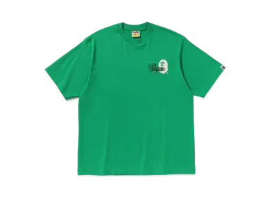A BATHING APE Cursive College Logo Relaxed Fit Tee "Green"