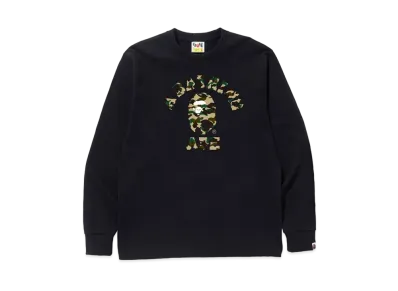 A BATHING APE 1st Camo College L/S Tee "Black/Yellow"