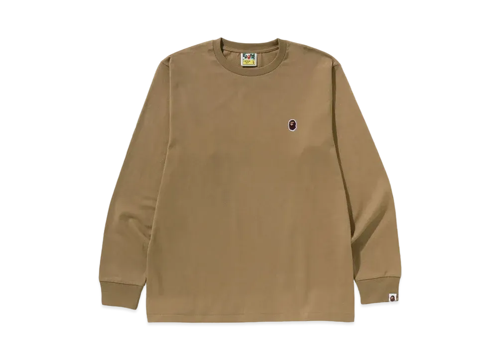 A BATHING APE One Point LS Tee "Beige"