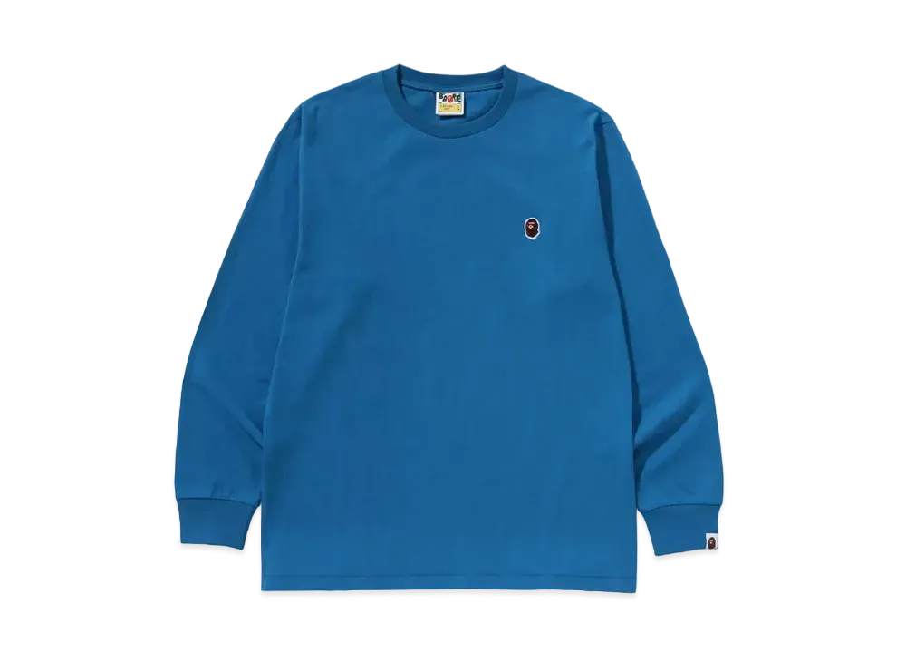 A BATHING APE One Point LS Tee "Blue"