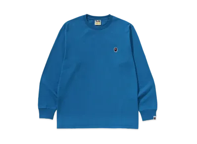 A BATHING APE One Point LS Tee "Blue"