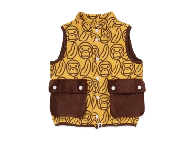 A BATHING APE Banana Milo Knit Jacquard Vest Baby "Yellow"