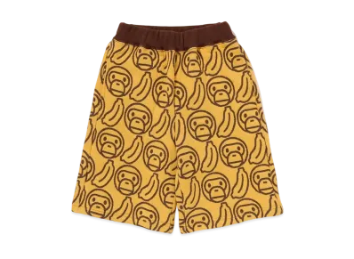 A BATHING APE Banana Milo Knit Jacquard Shorts "Yellow"