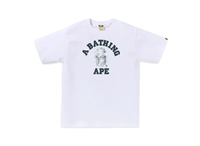 A BATHING APE College Tee "White"