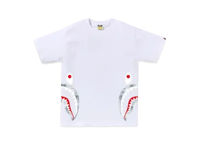 A BATHING APE Side Shark Tee "White"