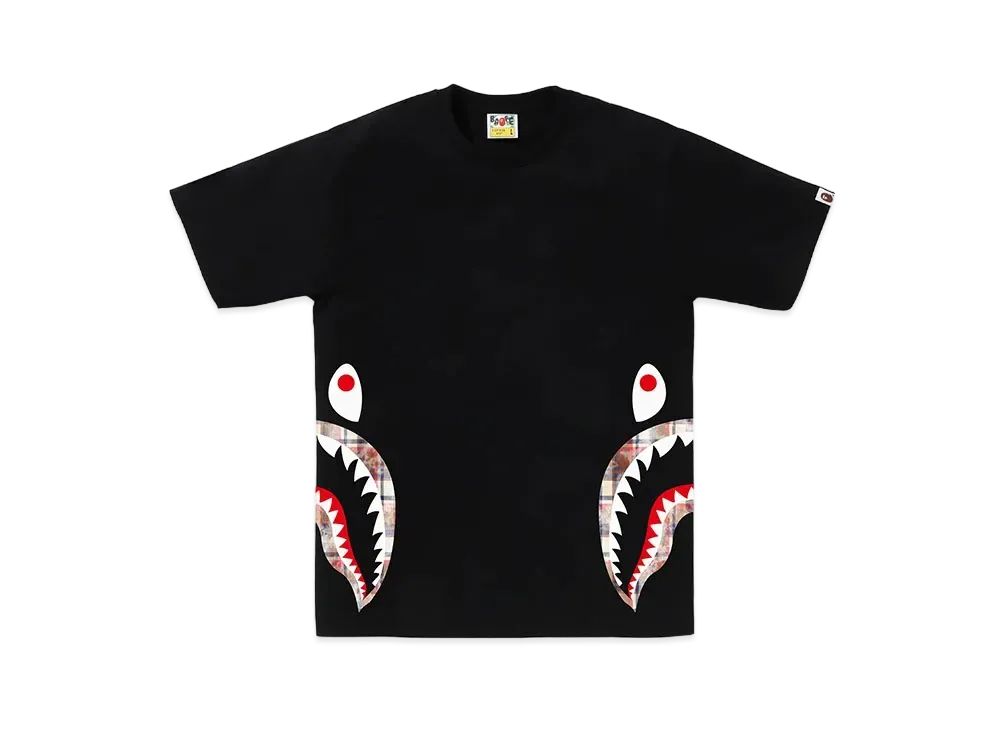 A BATHING APE Side Shark Tee "Black"