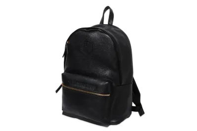 A BATHING APE Leather Daypack "Black"