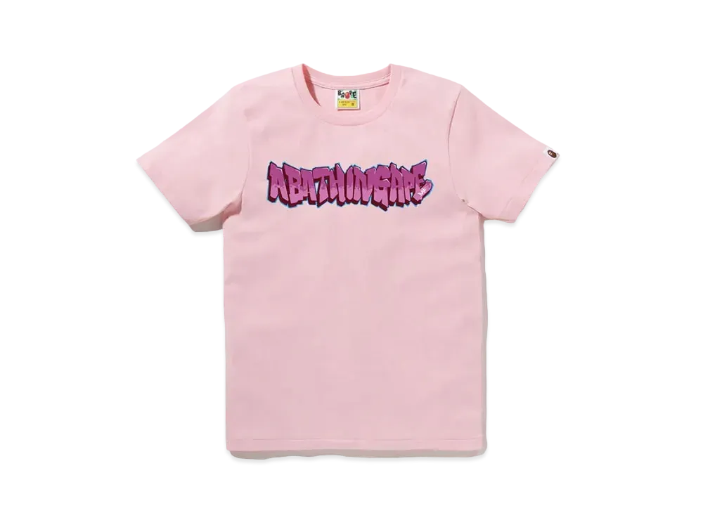 A BATHING APE Graffiti Tee "Pink"