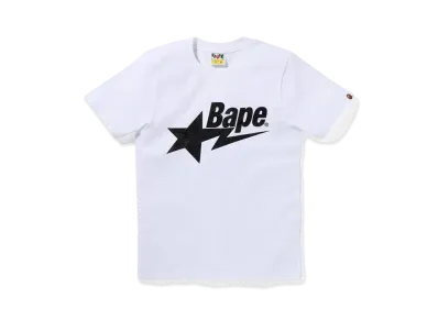 A BATHING APE Velour Bape STA Logo Tee "White"