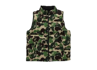 A BATHING APE ABC Camo Reversible Down Vest "Green"