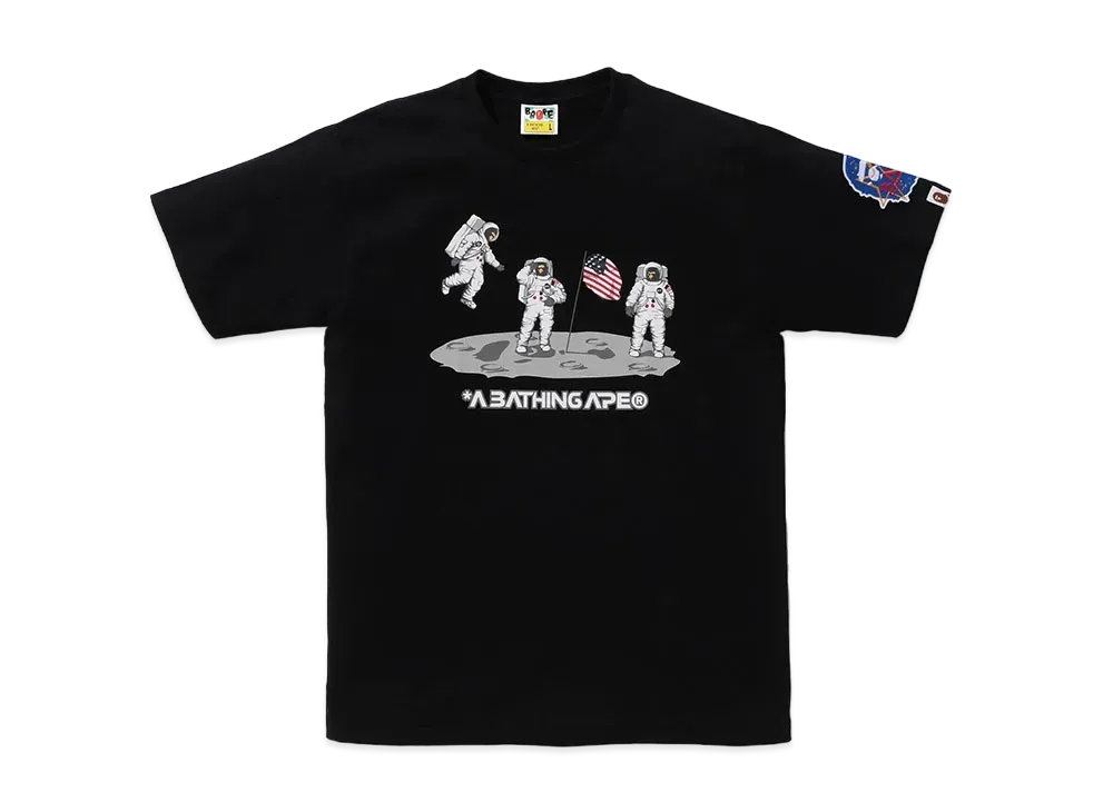 A BATHING APE Moon Landing Tee "Black"