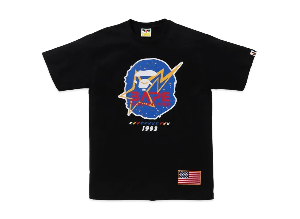 A BATHING APE Space Ape Head Tee "Black"