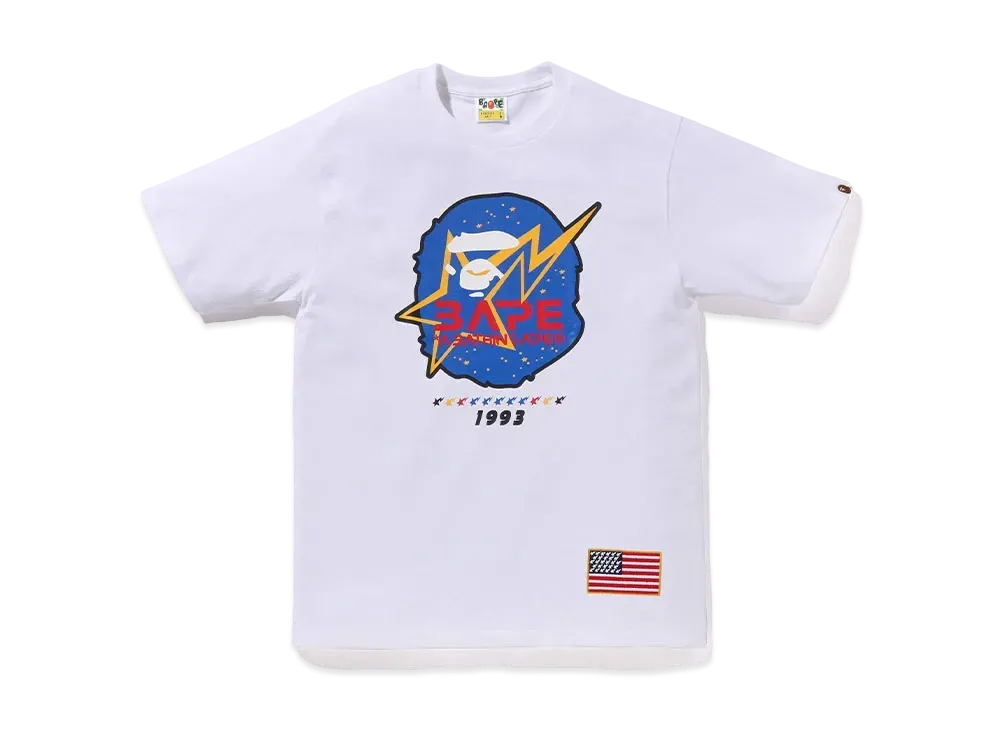 A BATHING APE Space Ape Head Tee "White"