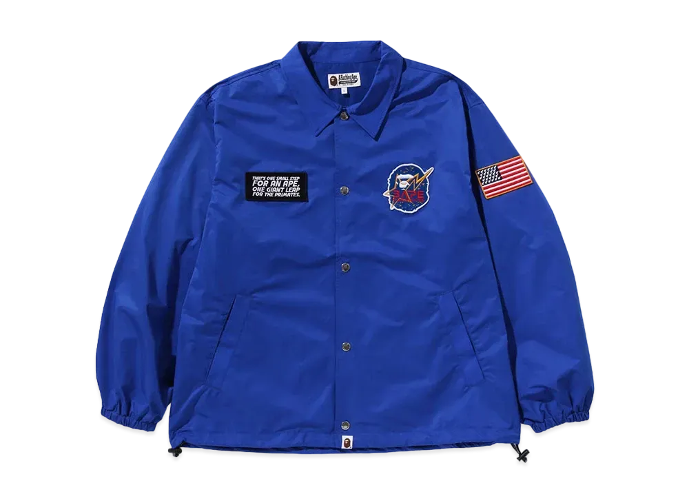 A BATHING APE Space Ape Relaxed Fit Coach Jacket "Blue"