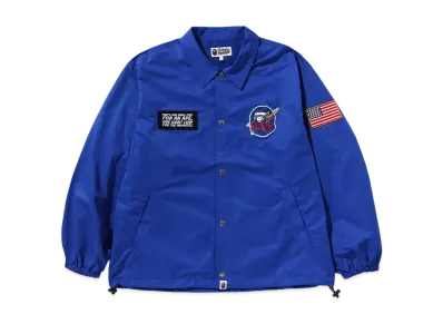 A BATHING APE Space Ape Relaxed Fit Coach Jacket "Blue"