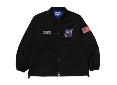 A BATHING APE Space Ape Relaxed Fit Coach Jacket "Black"