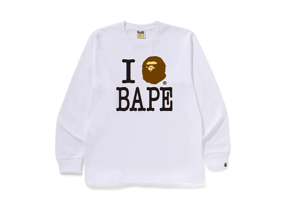 A BATHING APE I Love Bape LS Tee "White"