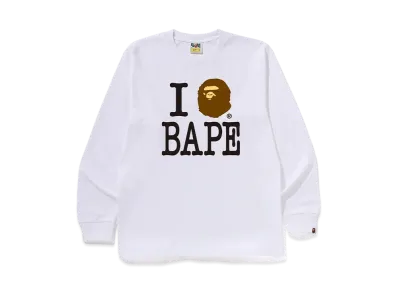 A BATHING APE I Love Bape LS Tee "White"