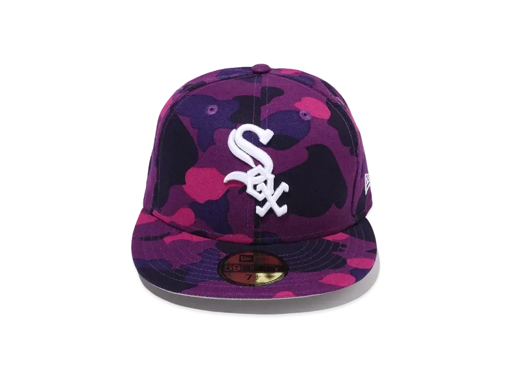 A BATHING APE x MLB x NEW ERA Chicago White Sox 59Fiftiy Cap "Purple" 1K23180903