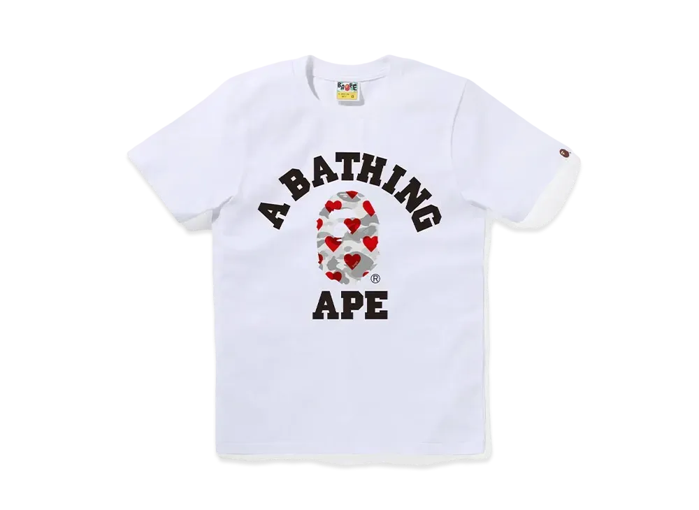 A BATHING APE I Love Bape College Tee "White/Gray"