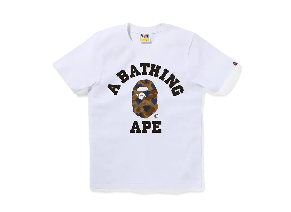 A BATHING APE I Love Bape College Tee "White/Brown"