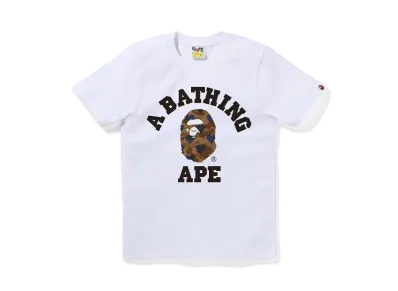 A BATHING APE I Love Bape College Tee "White/Brown"