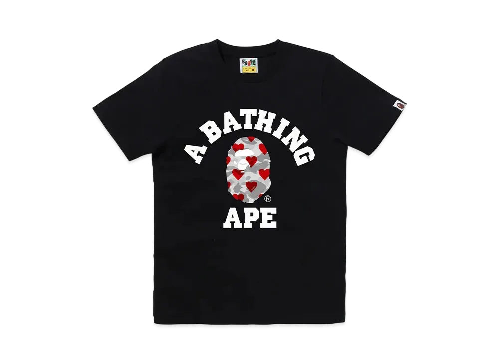 A BATHING APE I Love Bape College Tee "Black/Gray"