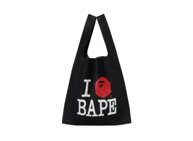 A BATHING APE I Love Bape PU Leather Bag "Black"