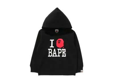 A BATHING APE I Love Bape Pullover Hoodie "Black"